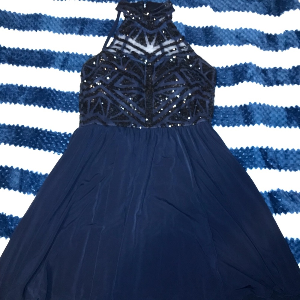 Beautiful Navy Flowy Dress